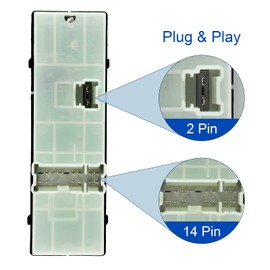 Interruptor maestro de ventana eléctrica compatible con Nissan Altima 2007 2008 2009 2010 2011 2012 repuesto OEM # 25401ZN50C lado del conductor