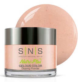 SNS Healthy Natural Nails SNS Nail Dip Powder, Gelous Color Dipping Powder - Seal Island (Natural, Nudes/Tan, Cream) - Long-Lasting Nail Color Lasts 14 Days - Low Odor & No UV Lamp Needed - 1.5 Oz