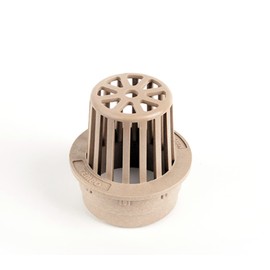 Premium USA Made 3" Inch Outdoor Round Atrium Drain Grate Cover - Fits 3" Inch SDR Sewer & Drain Pipe/Fittings, Also Fits Triple Wall & Corrugated Pipe 3" (Sand Tan Color)