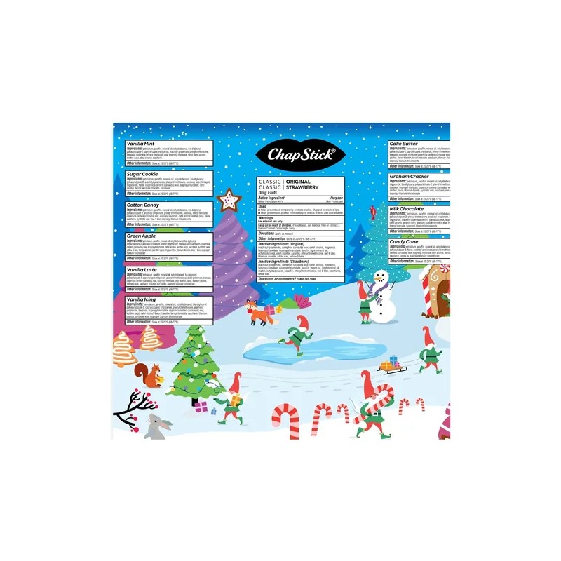 Set De Regalo De Bálsamo Labial Chapstick Con Calendario De