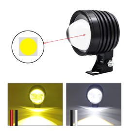 YnGia Motorcycle Front Spotlights 2PCS Universal Motorcycle Driving Auxiliary Light Waterproof Amber White Headlight Fog Light 12V for Car Truck SUV ATV Boat