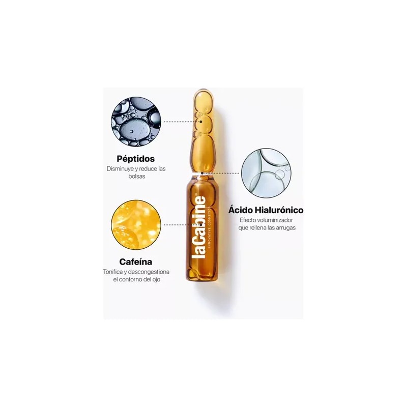 Lacabine ampolleta facial ácido hialurónico | anti-ojeras para contorno de