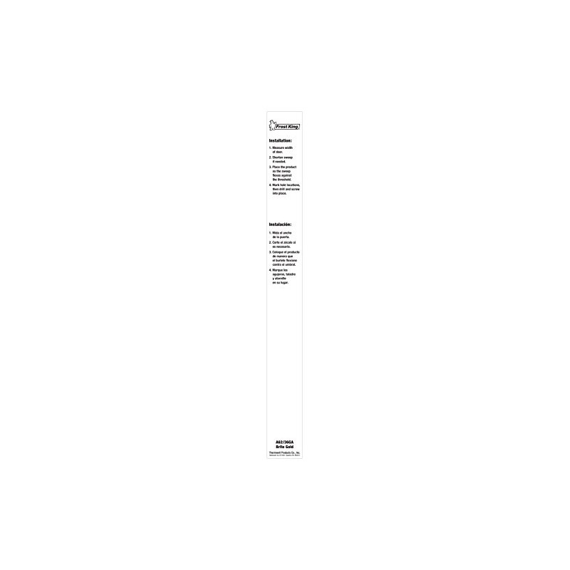 Frost King A62/36GAH Heavy Duty Aluminum & Vinyl Sweep, 2"