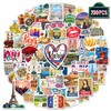 zheyistep 200PCS Paris Stickers for Scrapbook Journal, Waterproof Paris-Themed Travel