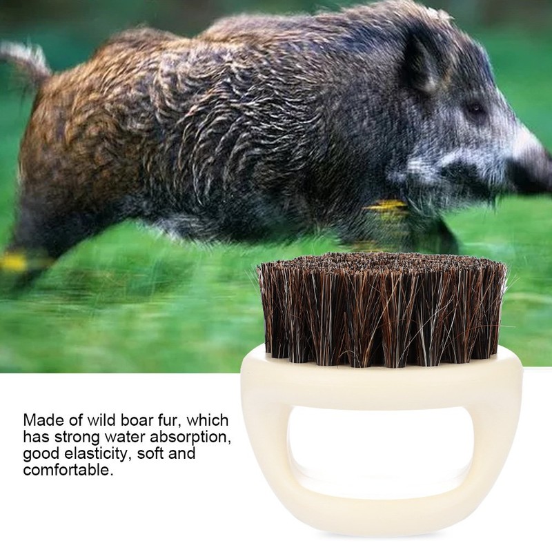 Beard Brush Wild Boar Bristles for Men Grooming Trimming Brushes