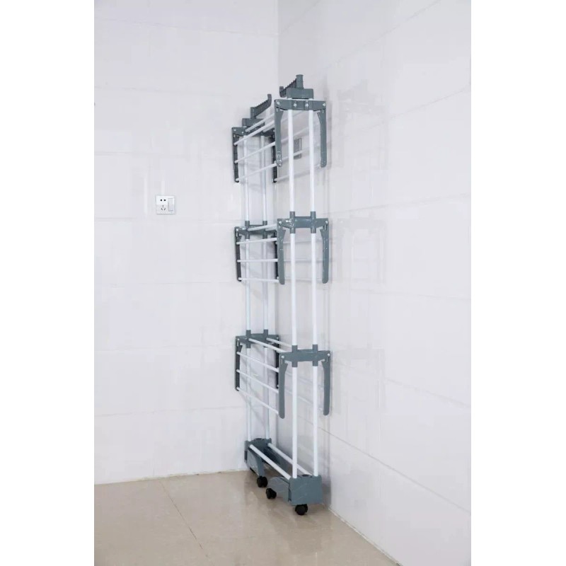 ArgenMex Tendedero Vertical De 6 Niveles Unico Con Ruedas Plegables