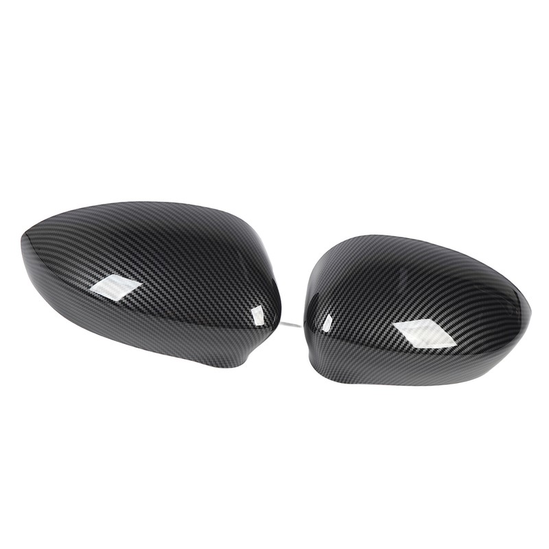 2 Pcs Door Side Rearview Mirror Cover Cap Left Right