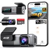 Navycrest 4K Dash Cam Front and Rear with 64GB Card,