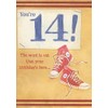Designer Greetings Red Sneakers Age 14 / 14th Birthday Card