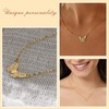 RIXERKOC Butterfly Pendant Necklace Women, Hypoallergenic 18K Gold Plated Gold