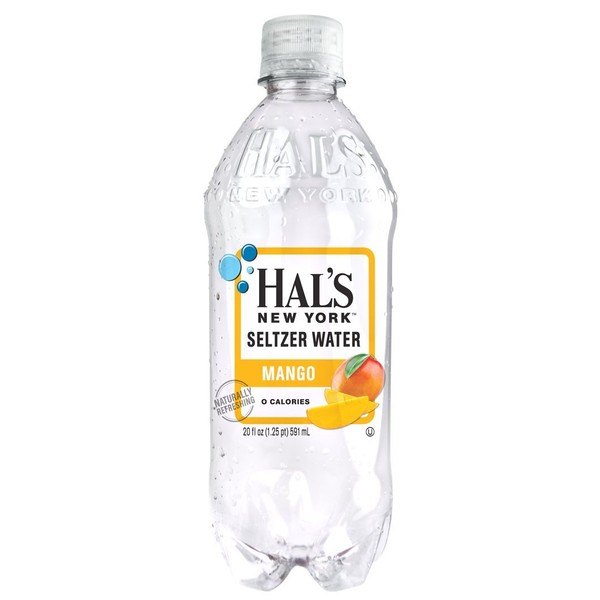 Hal's New York Seltzer Water Mango 20 Oz (24 Pack)