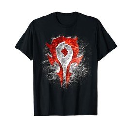 Warcraft Gaming Logo Horde Burst Fiery Crest Epic Gamer T-Shirt