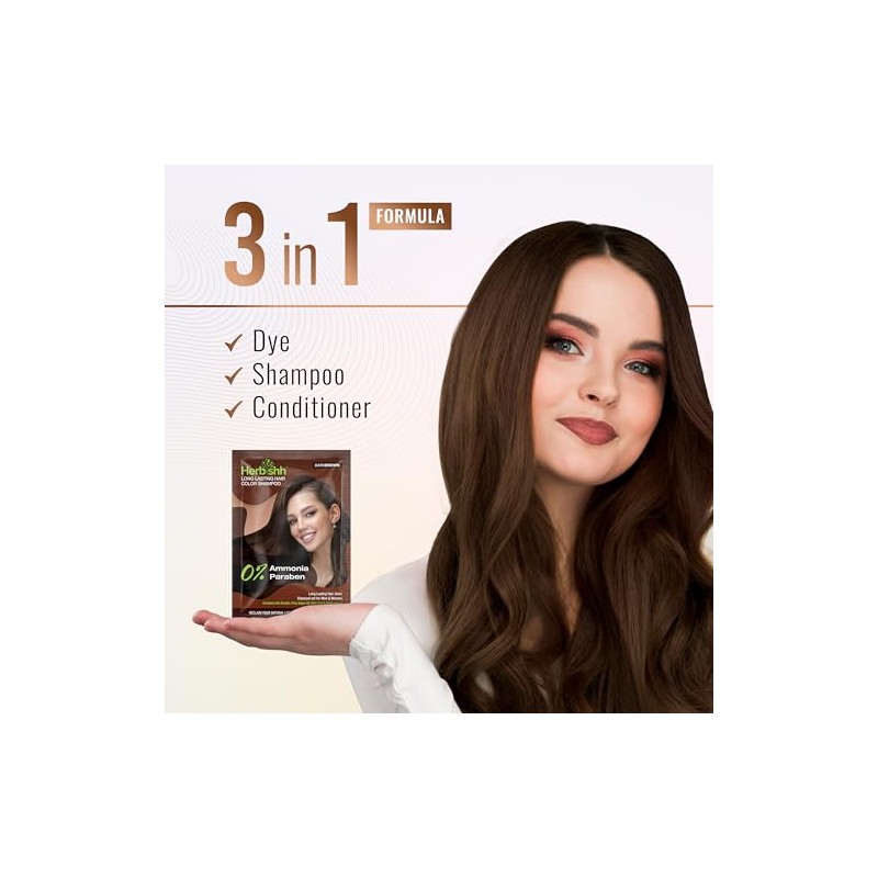 Herbishh Travel Pack Champú de tinte para el cabello en