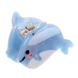 WOONEKY Cute Hair Claw Clips Dolphin Hair Clip Small Sea Animal Acetate Hair Clips for Girls No Crease Design
