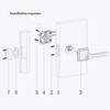 BAOLONG Square Modern Door Handle and Lockset with Same Key,
