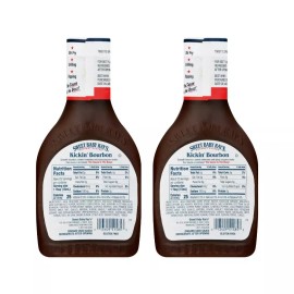 Sweet Baby Ray's Bourbon Molasses Spicy Pepper BBQ Sauce 16 Oz Pack of 2 Gluten Free Kosher