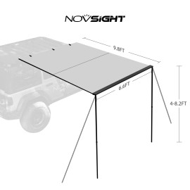 NOVSIGHT 6.6x9.8ft Car Side Awning Rooftop Tent SUV Truck Outdoor Camping Travel