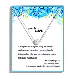Single Pearl Necklace Crafted with 6mm Freshwater Cultured Pearl and Sterling Silver Adjustable Cable Chain, Gifts for Women, Teenage Girls