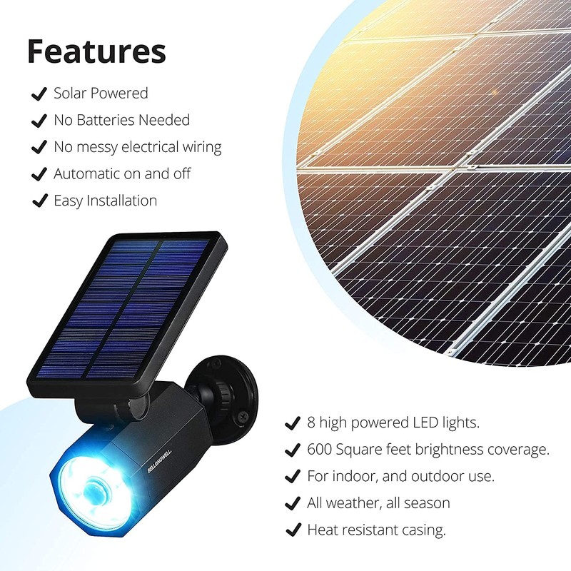 Bell+Howell Bionic Spotlight Deluxe Solar-Powered Spot Light 25 Feet Motion