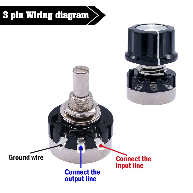2pcs RV24YN20S Single Turn Carbon Film Rotary Taper Potentiometer Used