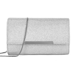 AFKOMST Clutch Purses for Women, Small Crossbody Bags and Summer Straw Beach Handbags with Crossbody Chain Strap