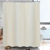 YISURE Beige Cotton Shower Curtain 72x84 Inch, Natural Extra Long