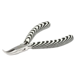 The Beadsmith Bent Chain Nose Pliers – Zebra Print Line – 5 inches (127 mm) – Comfortable Handle with Double Leaf Springs – Jewelry Making Tool for Creating Bracelets, Earrings and Necklaces
