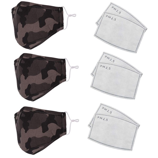 Children's Camouflage Cotton Face Mask, Reusable, Washable & Dustproof, Breathable