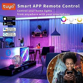 foco inteligente RGB  WiFi y Bluetooth que cambia de color A19 9 W (equivalente a 60 W) 500 lm, sincronización de música compatible con Alexa y...    