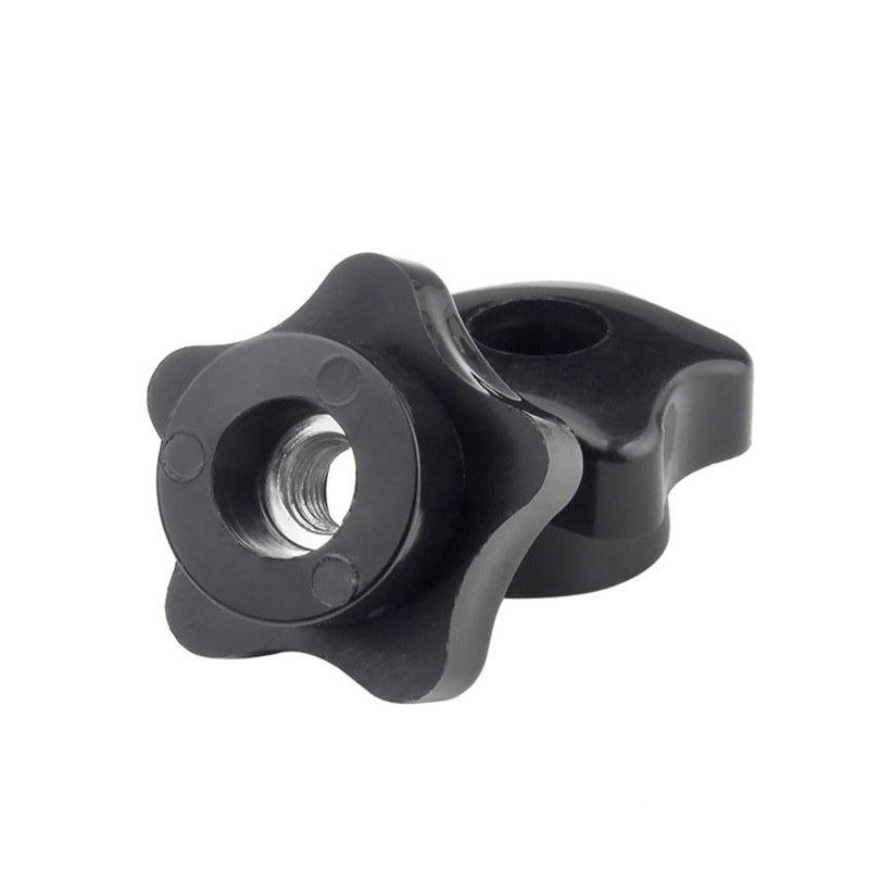 Star Hole Button with M12 Female Thread, Star Nuts Through