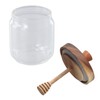 Honey Pot Honey Jar with Dipper Glass Jars for Kitchen