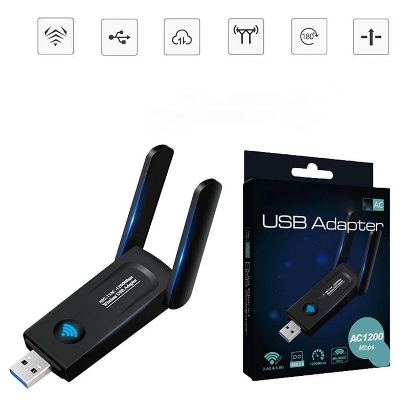 1200M Dual Band WiFi Adapter USB3.0 Interface Plug and Play
