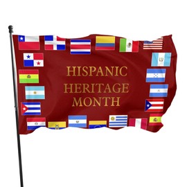 National Hispanic Heritage Months Flag Garden Flag Outdoor/Indoor Decoration House Banner 3x5 ft