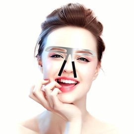 Eyebrow Line Guide Kit Organizer Stencil Makeup Trend Beauty Item Emoji Pattern Star Curved / 눈썹 라인 가이드 키트 정리 도구 스텐실 메이크업 트렌드 뷰티 아이템 이모티콘 패턴 스타 곡선형