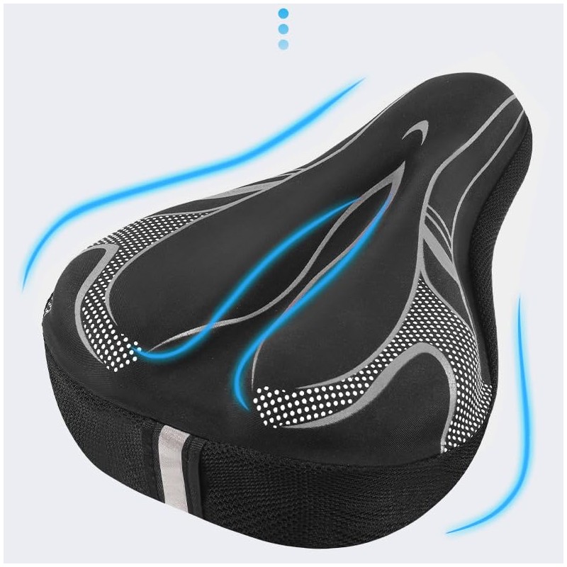 Bicycle Saddle Cover, Gel Saddle Cover Bicycle with Multilayer Padding,