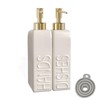 Karisky Soap Dispenser Set with Gold Rustproof Stainless Steel Pump,