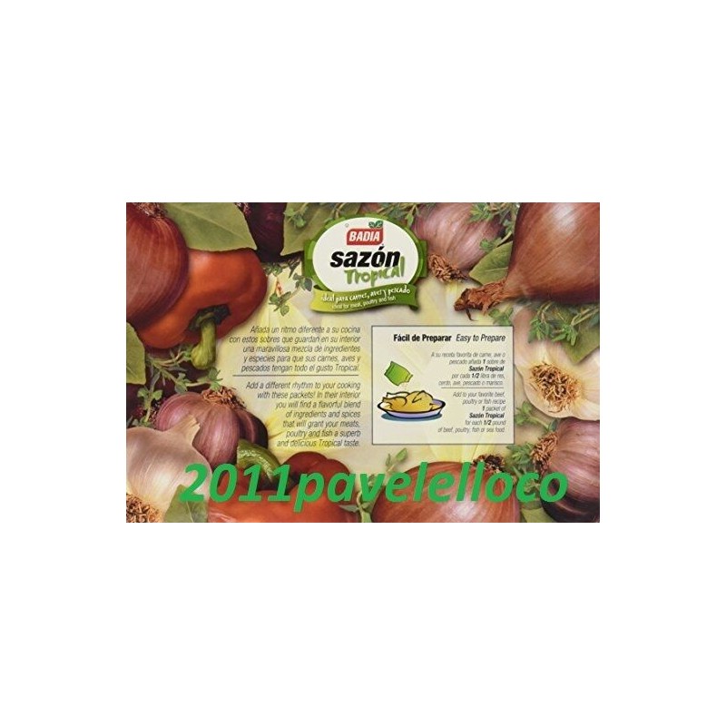 Badia Sazon Tropical with Cilantro Blend (2 Boxes) with 20