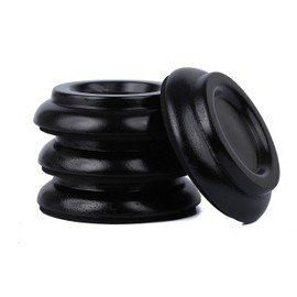 NUEVEN Solid Wood Piano Caster Piano Leg Floor Protectors 4-Pack Upright Piano Caster Cups with Non-Slip & Anti-Noise Foam (Black)