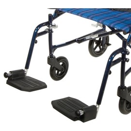 Footrest: Blue, for Drive Fly-Lite Aluminum Transport Chair DFL19-BL - 1 Pair of Blue Footrest