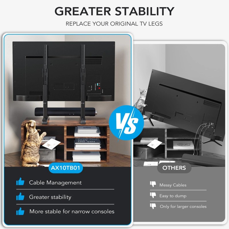 Ax Waber TV Stand for 37-86 Inch TVs Height Adjustable