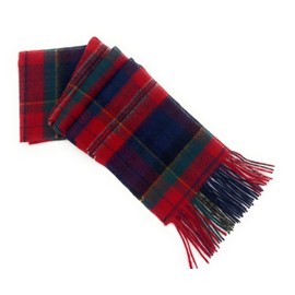 100% Pure Lambswool Tartan Scarf women and men - 12x60" - Spring collection - Red Checkered scarves - Smooth Brushed wool -Mothers day, Valentines day gift (Macpherson Clan Scottish Tartan)