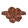 TeeYee PU Leather Large Flower WaistBand Bohemian Style Decorative Waist