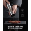 FORLIM Salt and Pepper Grinder Set with Dust Cover, Manual