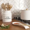 Barnyard Designs Ceramic Farmhouse Utensil Holder for Kitchen Counter, Large