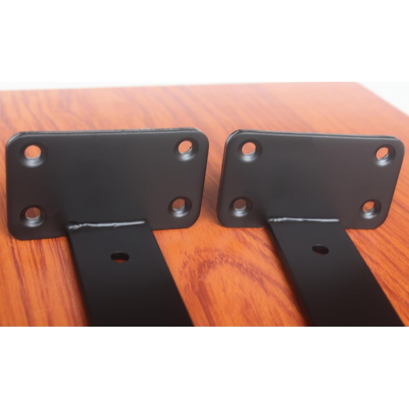 4 Pack - 16 inch Black Hidden L Shelf Bracket