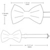 Branduce Yellow Bow Tie for Men Wedding Solid Satin Silk