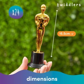 THE TWIDDLERS - 24 Piece Plastic Trophy Awards Winner Set - Perfect for Drama Competitions, Acting Classes, Dance, Mini Trophies for Recognition & Achievement Ceremony Gifts