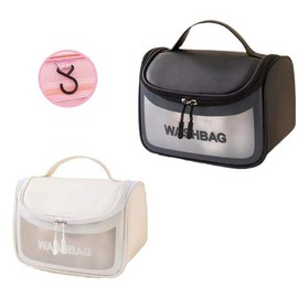 New handle pouch, travel cosmetic storage, hanging waterproof wash bag, cosmetic case / new 손잡이 파우치 여행용 화장품 보관 걸이용 방수워시백 화장품케이스