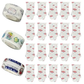 QIYUDA Disposable Dog Booties 20 Counts Waterproof Adjustable Paw Protectors Dogs Cats Shoes Boots for Mud Foot Covers (Middle)