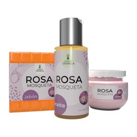 COMBO ROSA MOSQUETA - Incluye Crema, Aceite y Jabón. Hidratan y nutren tu piel. - LEMON COCHELLA